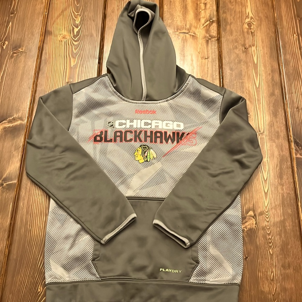 Blackhawks Grey-silver hoodie Youth